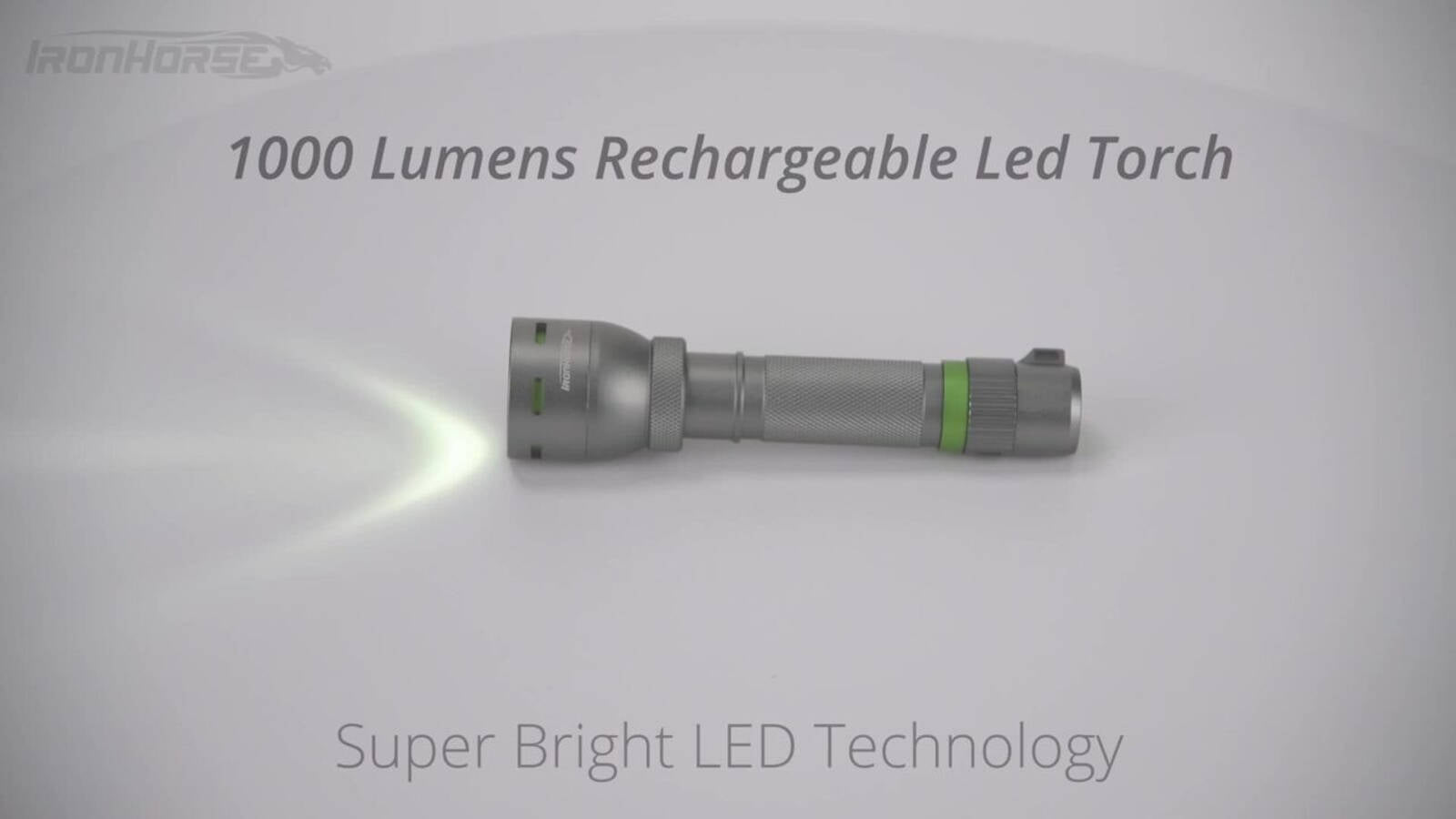 IronHorse 1000 Lumen Rechargeable Aluminium Torch AT14