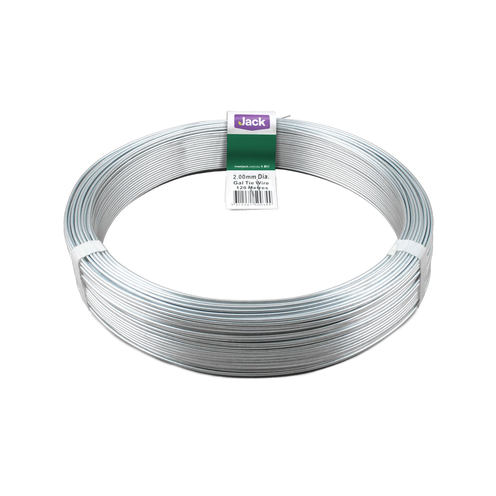 Jack Galvanised Steel Tie Wire Coil 2.0mm x 120m 3kg