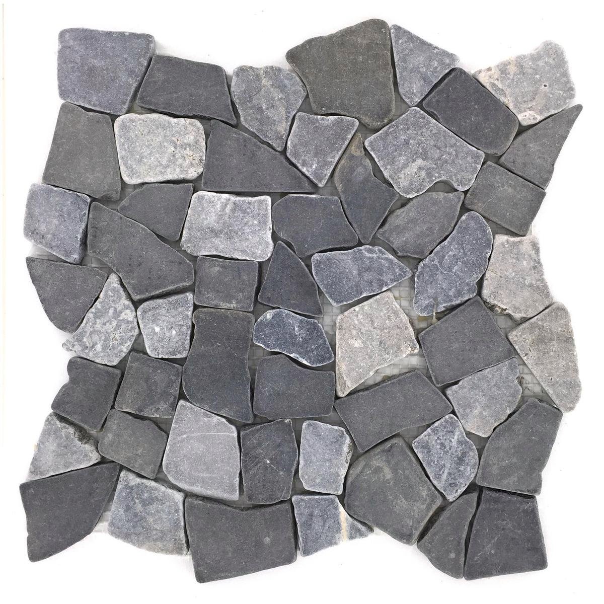 Decor8 Crazypave Grey Mix Marble Tile 300x300x10mm Matte Mosaic - SuperSaverAU - view 1