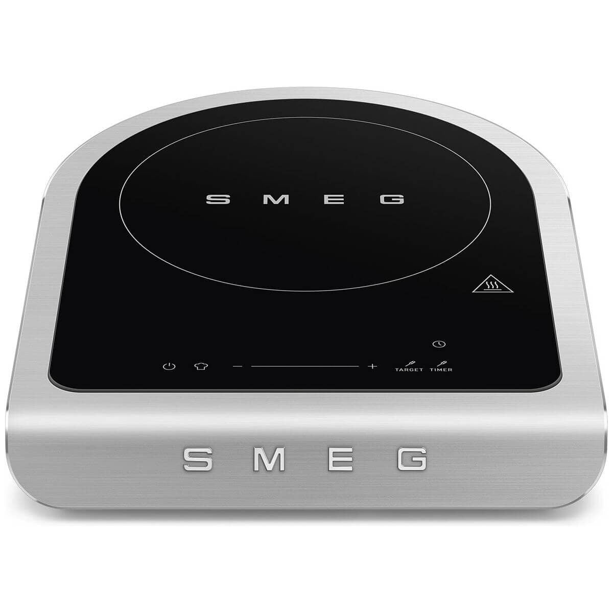 Smeg Portable Induction Hob - Temperature Probe, Nine Power Levels, Barbecue and Fry Programs - PIC01BLMAU
