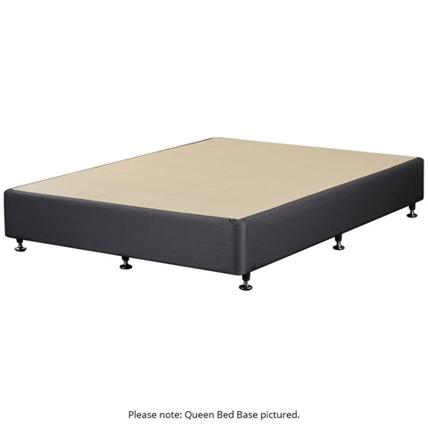 A.H. Beard Lunar Premium Standard Double Bed Base - Shadow Charcoal Linen-Look Fabric - LUNAPBDBL210469