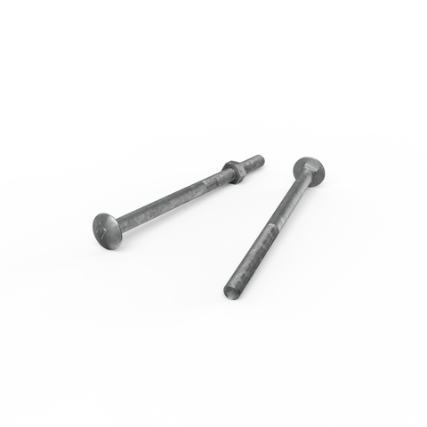 Zenith M10 x 180mm Hot Dip Galvanised Cup Head Bolt and Nut - Each