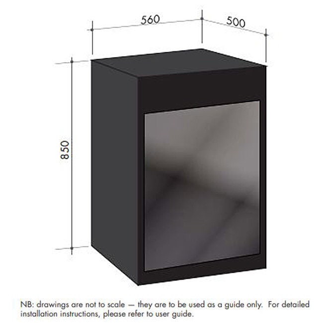 Artusi 100L outdoor beverage centre - black triple glazed door, party and super cool modes - ABC1B