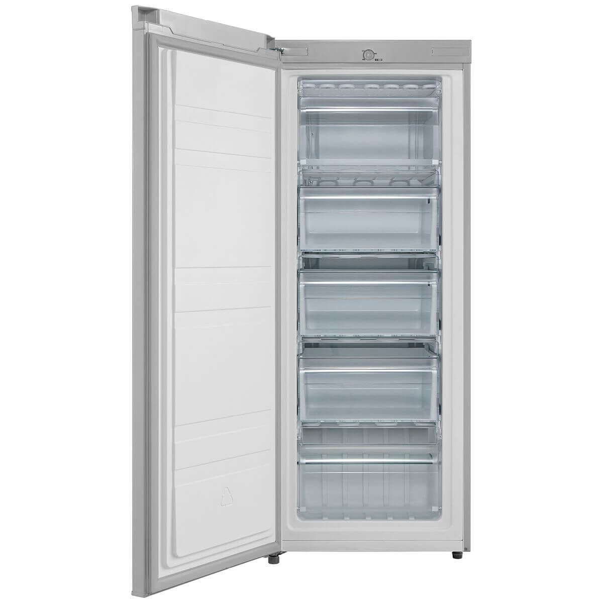Mykin 162L Upright Freezer - Stainless Steel, Transparent Drawers, Flip-Down Compartments - MUF172S