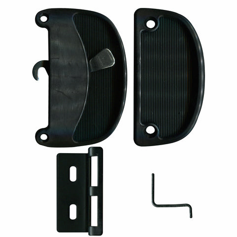 Rolltrak Screen Door Latch Set with Plastic Handle & Stainless Steel Snib