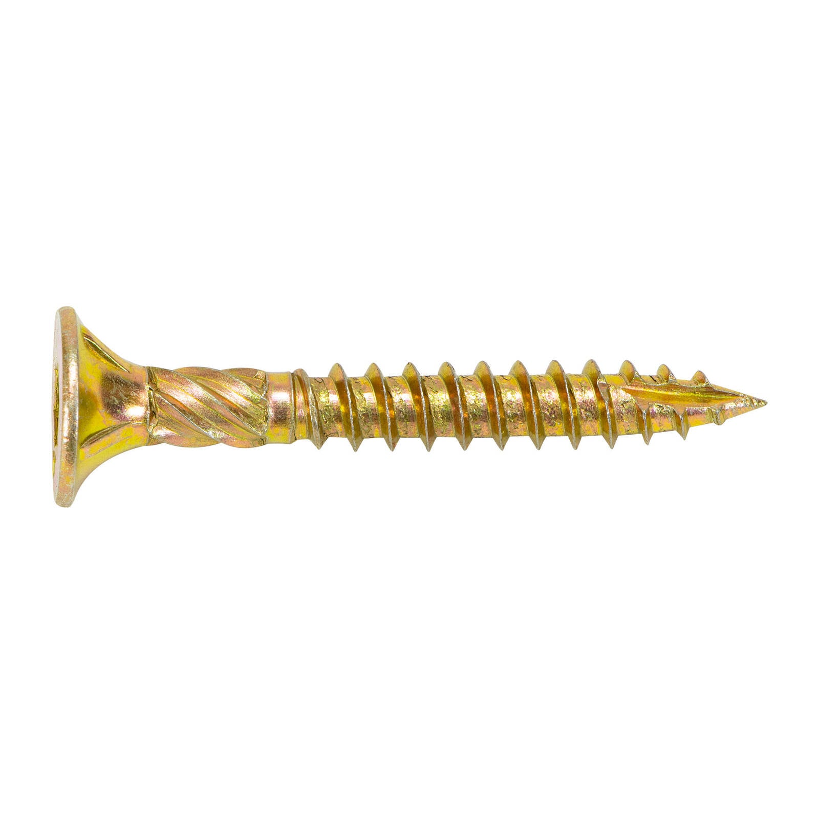 Titan 14g x 50mm Zinc Gold Bugle Head Timber Batten Screw - 100 Pack
