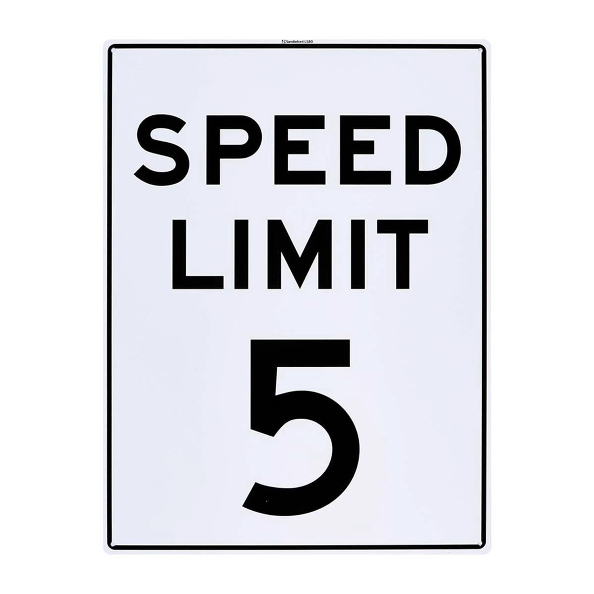Sandleford 5km Speed Limit Sign - 450 x 600mm - Polypropylene - UV Resistant - SuperSaverAU - view 1