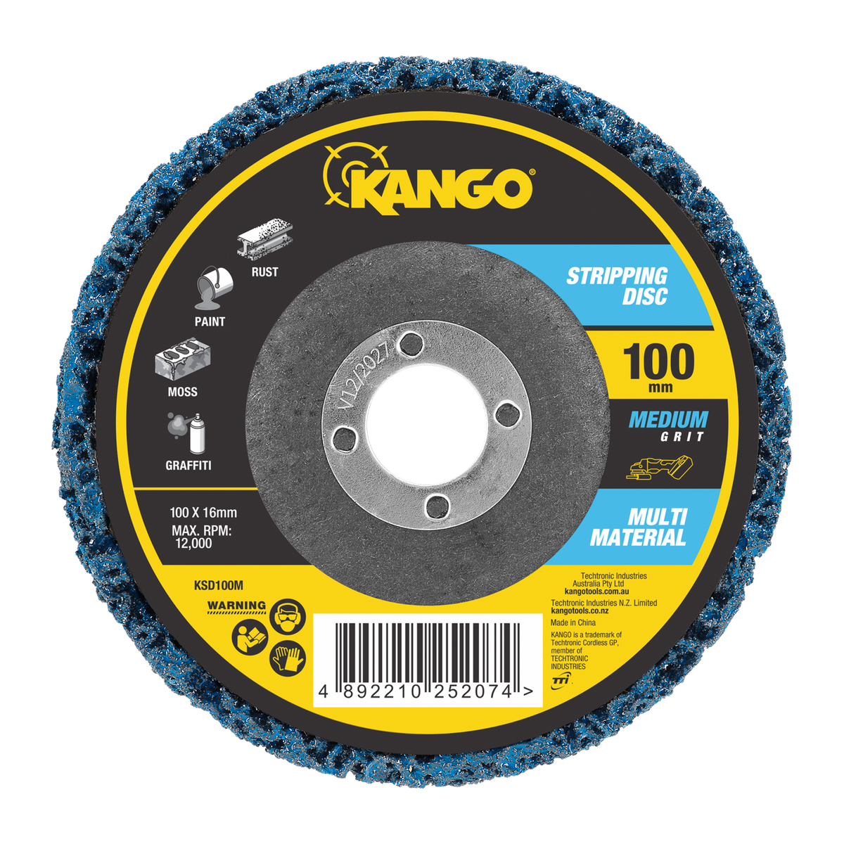 Kango 100mm Medium Grit Stripping Disc - Rust & Paint Removal Tool - SuperSaverAU - view 1