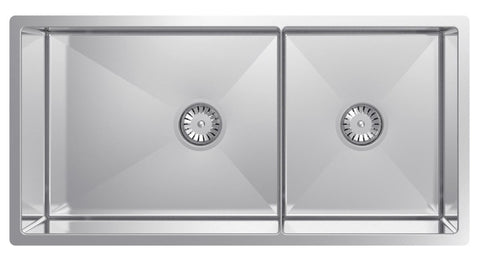 Abey Piazza 1 and 3/4 bowl sink - stainless steel - top, under or flush mount - CR500D