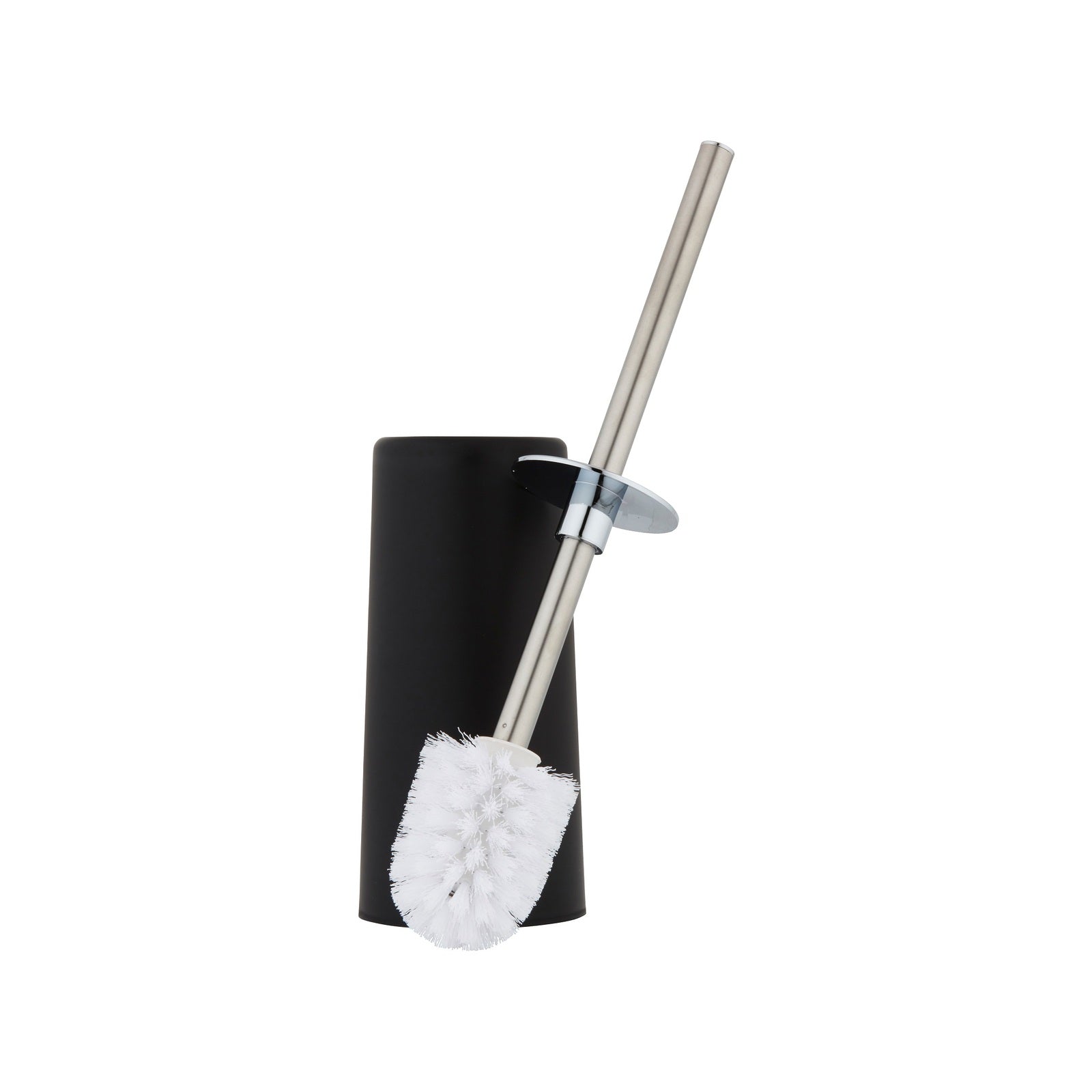 Barelli Matte Black Plastic Toilet Brush & Holder