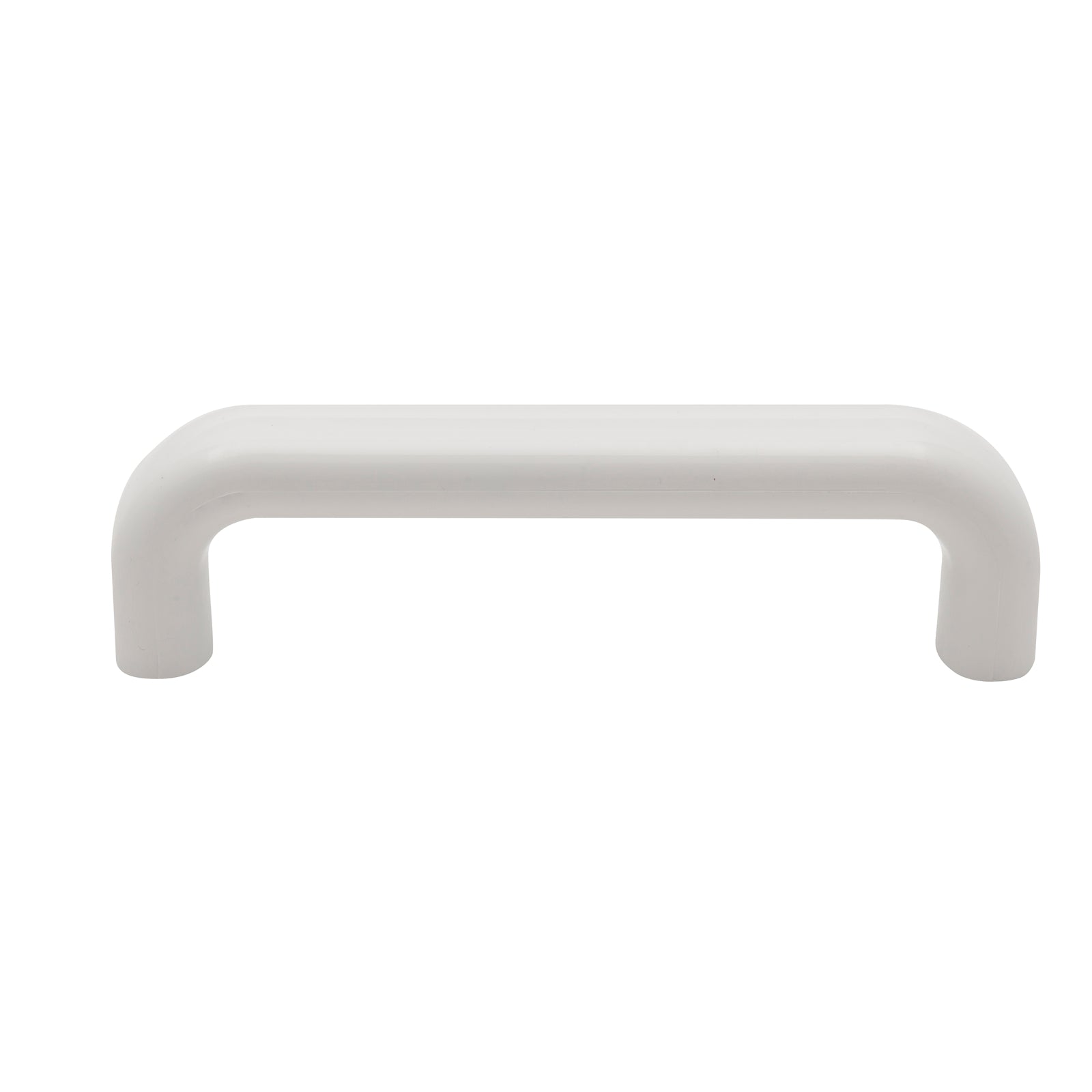 Prestige 20mm White Plastic Flat D Handle, Cabinet Drawer Pull