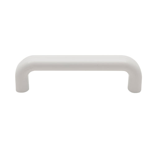 Prestige 20mm White Plastic Flat D Handle, Cabinet Drawer Pull
