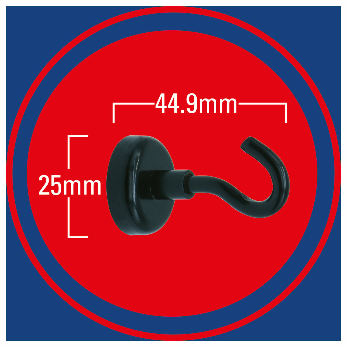 Arlec Magnetic Gutter Hooks - 16mm - Steel - Black Epoxy Finish - SuperSaverAU - view 4