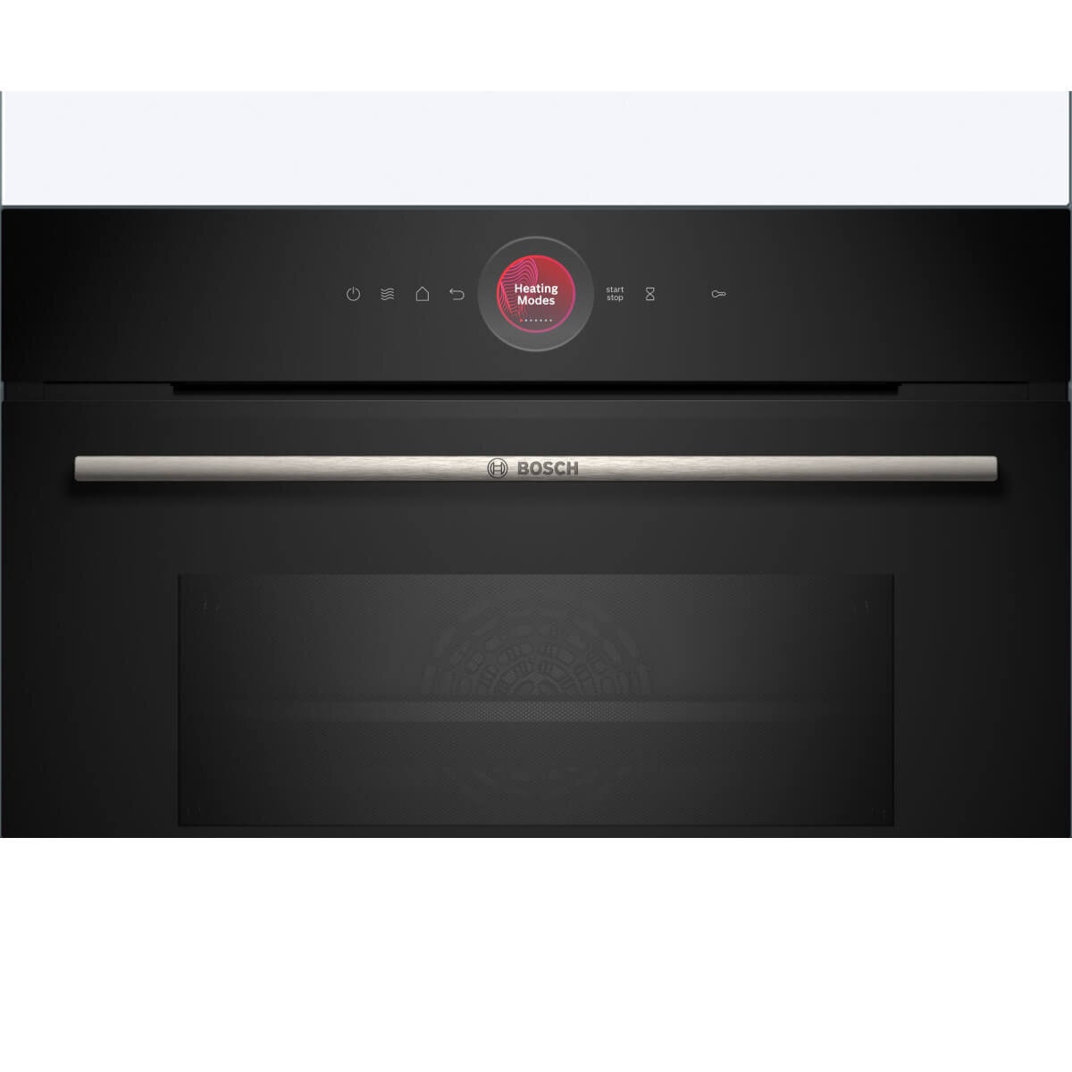 Bosch Series 8 built-in compact oven with microwave - 45L, air frying, Home Connect, black - CMG7241B1A