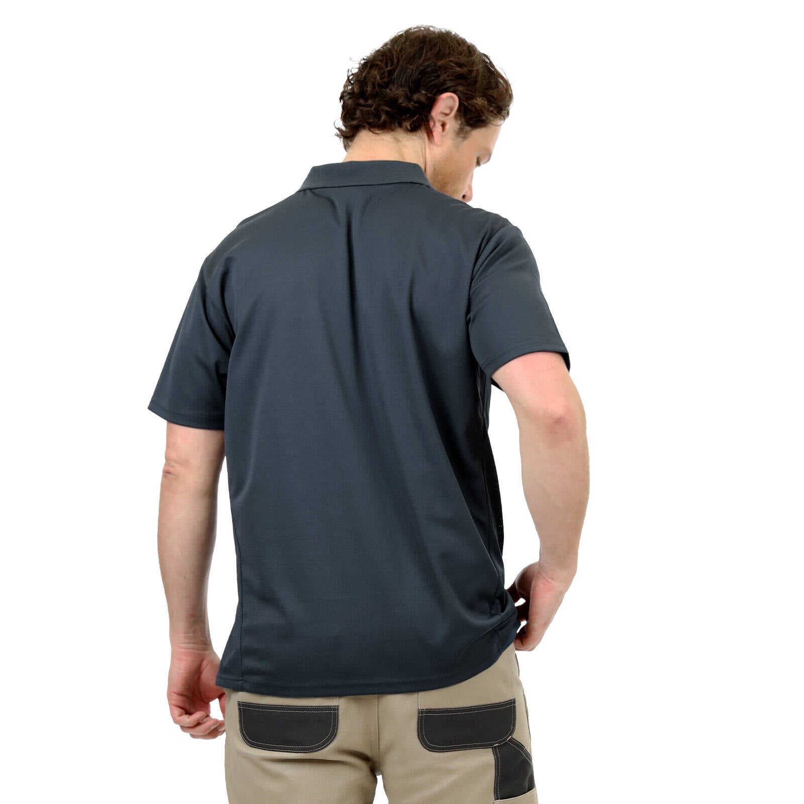 Citeco Men's Grey Dry Fit Short Sleeve Polo Polyester - Medium