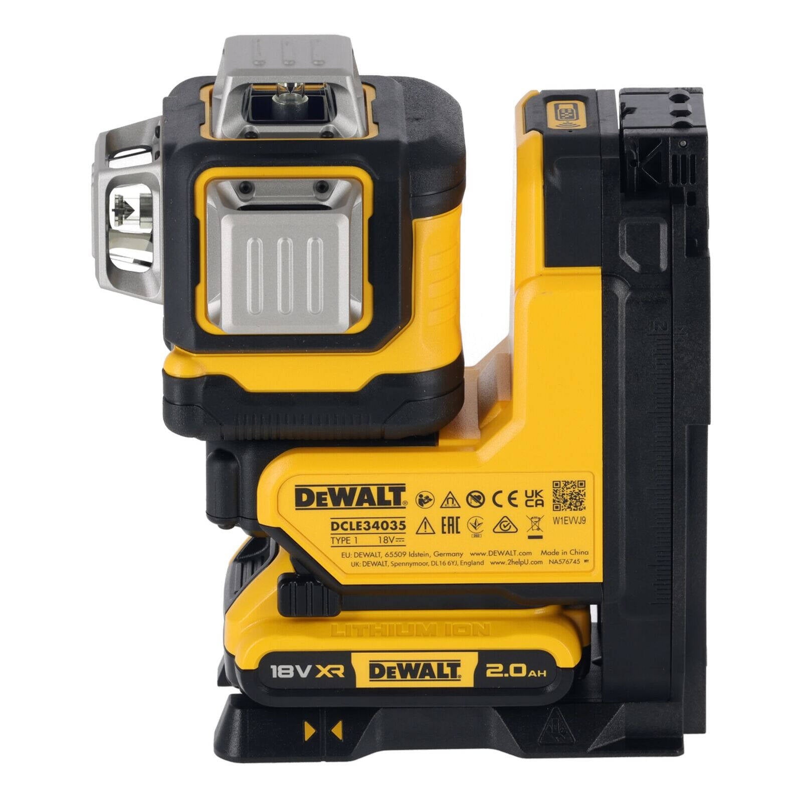 DeWALT 18V XR 3x360 Green Beam Laser Level DCLE34035D1-XE, Remote Control, Case and Battery
