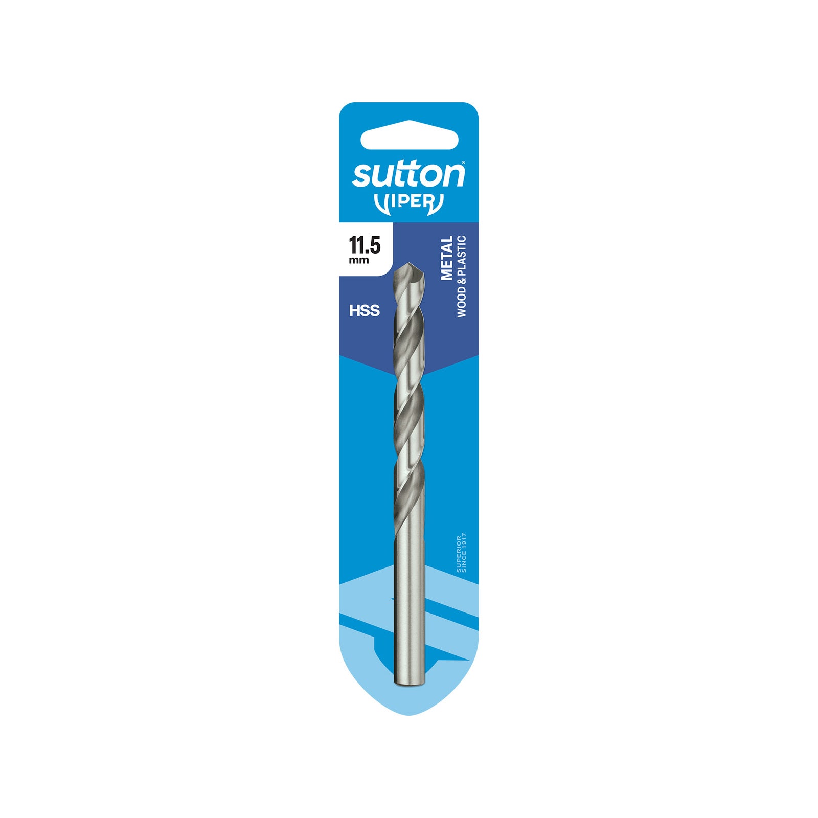 Sutton Tools 11.5mm Viper Jobber Drill Bit for Metal, Wood & Plastic