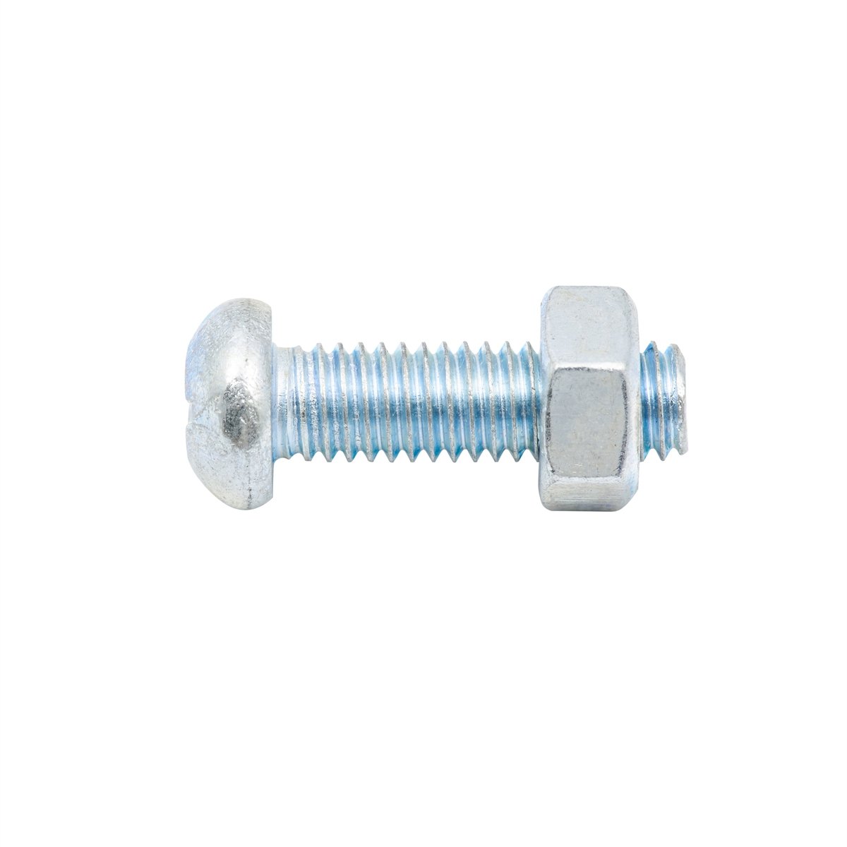 Zenith Round Head Bolt & Nut - 6 x 20mm - Zinc Plated - 12 Pack - SuperSaverAU - view 2