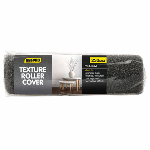 Uni-Pro 230mm Medium Foam Texture Roller Cover for Granular & Textured Paint Finishes