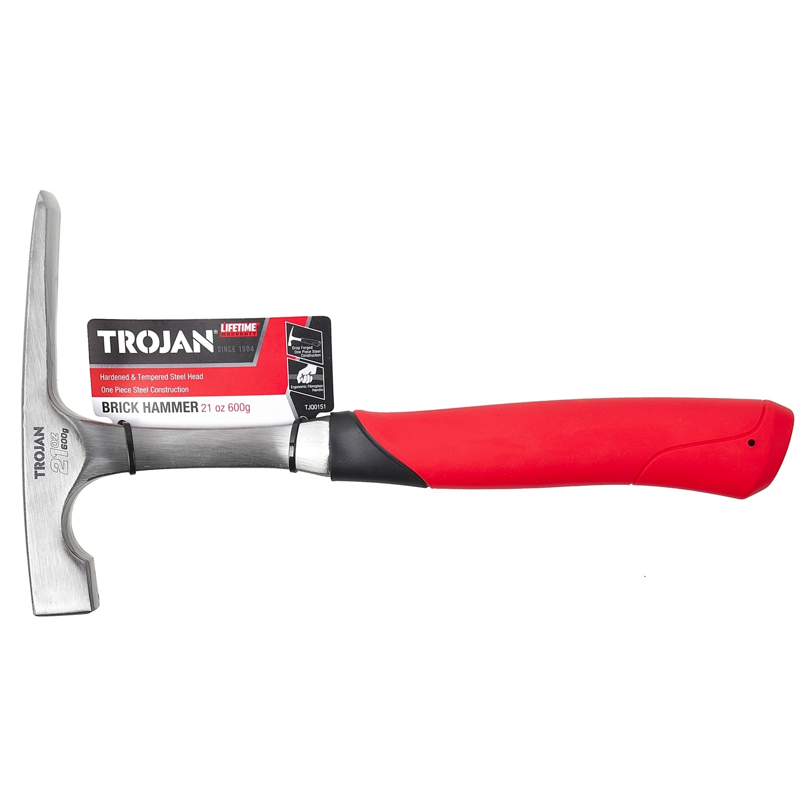 Trojan 600g Steel Handle Brick Hammer