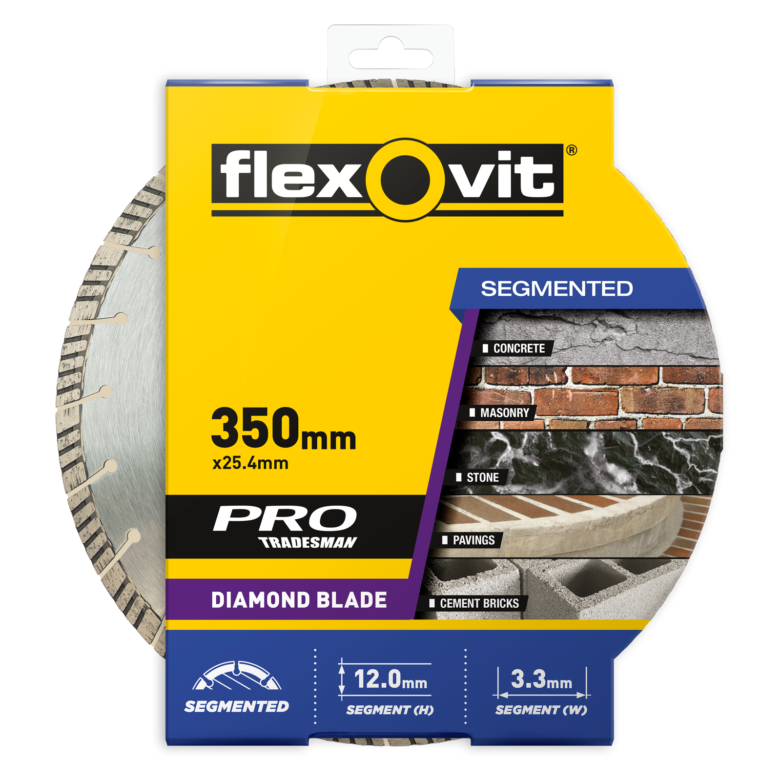 Flexovit 350 x 25mm Pro Segmented Diamond Blade