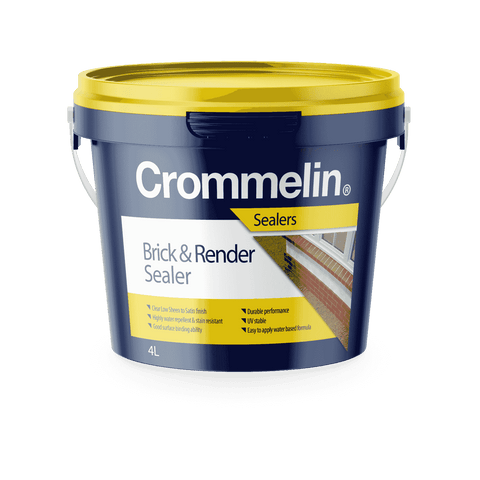 Crommelin 4L Water Based Brick & Render Sealer Clear When Dry Low Sheen