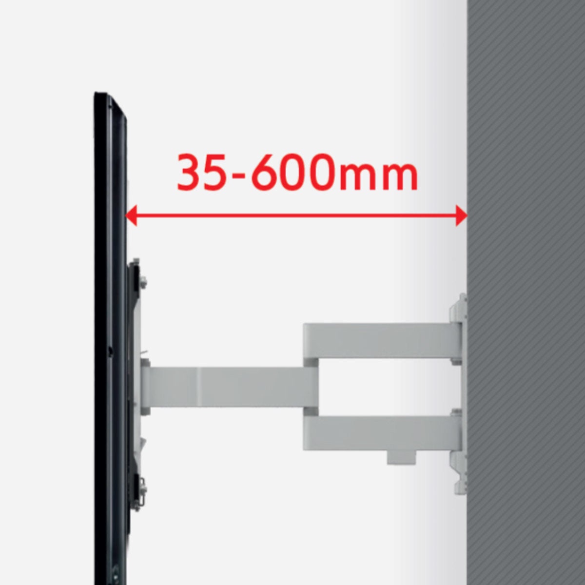 One For All ultra slim tilt and turn TV wall mount for 32 to 65 inch TVs - Up to 40kg - UE-WM6452