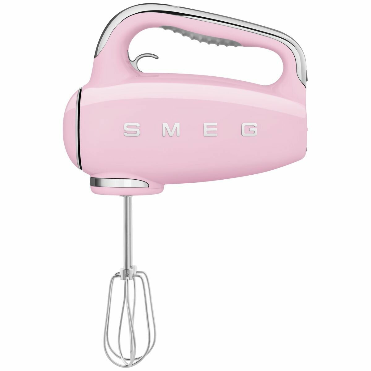 Smeg 50s Retro Style Hand Mixer - 250W, 9 Speeds Plus Turbo, Backlit LED Display, Pink - HMF01PKAU