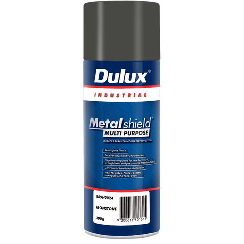 Dulux Metalshield 300g Multipurpose Spray Paint Ironstone - Metal Protection