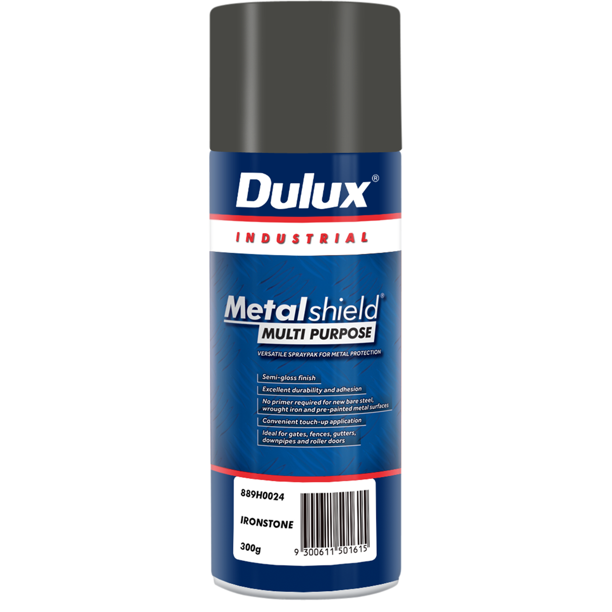 Dulux Metalshield 300g Multipurpose Spray Paint Ironstone - Metal Protection