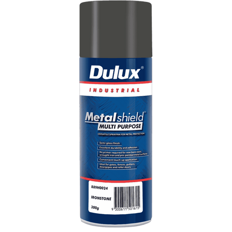 Dulux Metalshield 300g Multipurpose Spray Paint Ironstone - Metal Protection