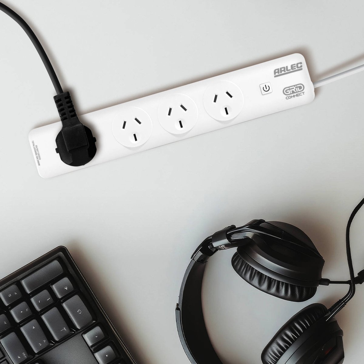 Arlec Grid Connect Smart 4 Outlet Powerboard White 0.9m Lead PB4KSHA
