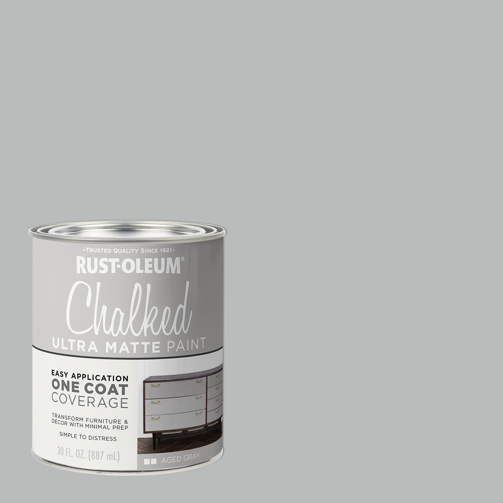 Rust-Oleum Chalked Ultra Matt Aged Grey Furniture Paint 887ml