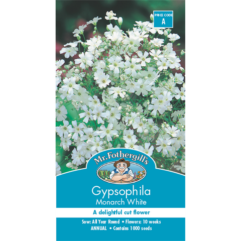 Mr Fothergill's Gypsophila Monarch White Flower Seeds - Baby's Breath 30cm