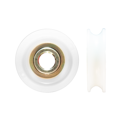 Rolltrak 25mm White Acetal Concave Roller, Security Screen Door