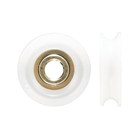 Rolltrak 25mm White Acetal Concave Roller, Security Screen Door