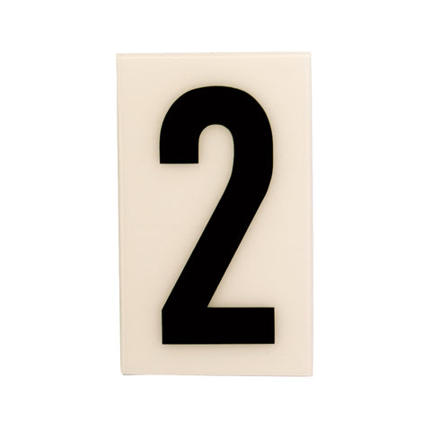 Sandleford 60mm White Self Adhesive House Number 2 - Gloss Weather Resistant