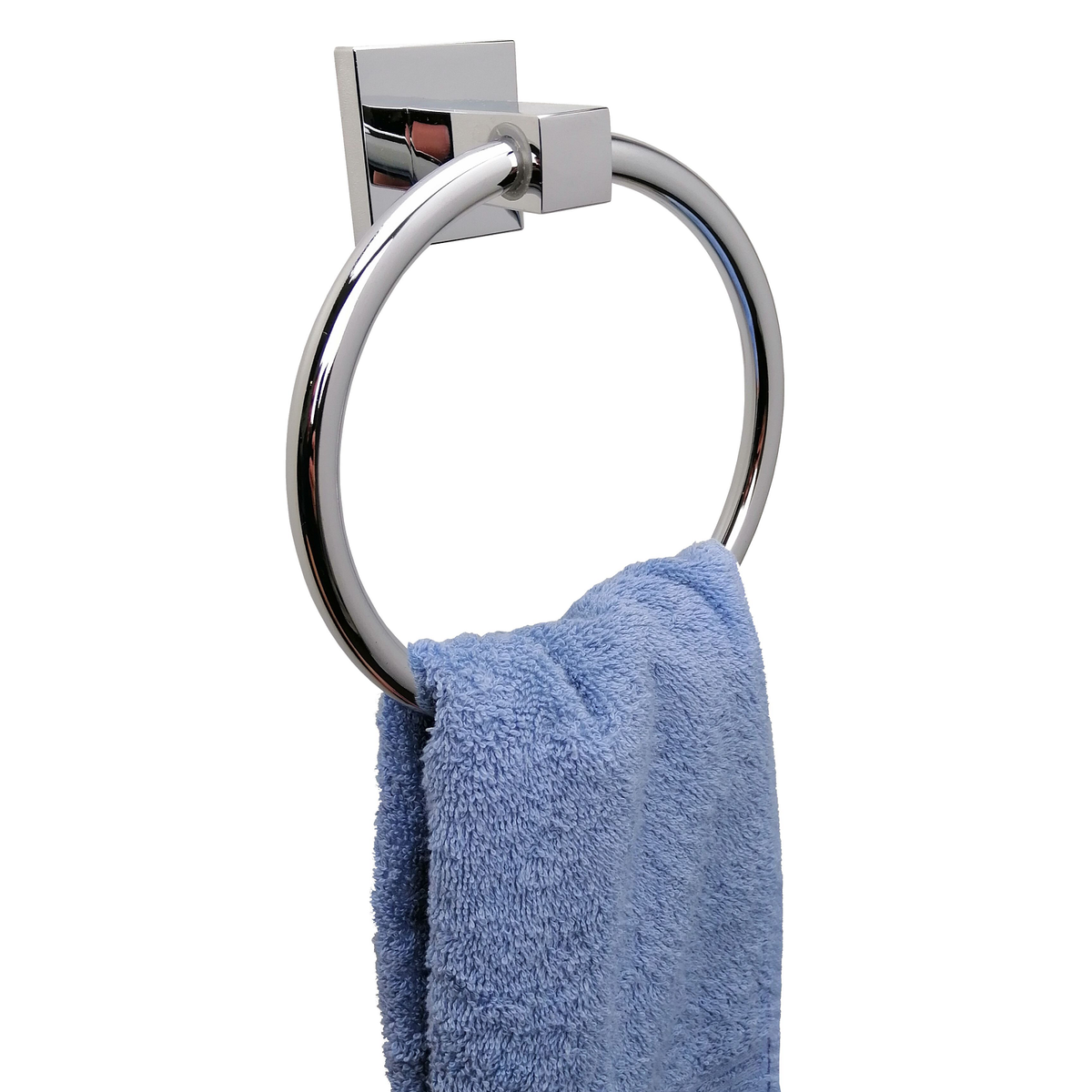 Enzo Barelli Chrome Piazza Plated Zinc Alloy Single Towel Ring