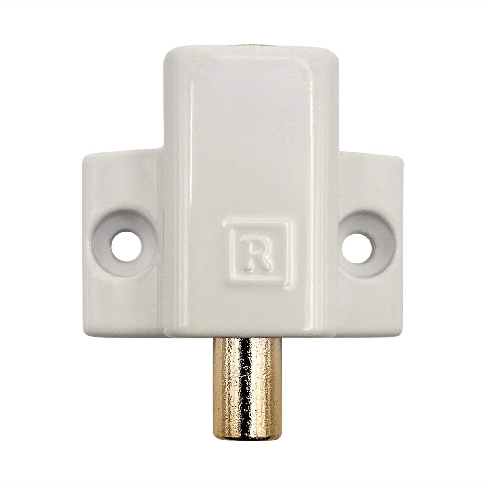 Remsafe White Window & Door Mini Push Lock - Lockable, White Powdercoat Steel