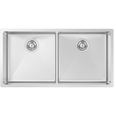Abey Alfresco Double Bowl Sink - Marine Grade 316 Stainless Steel, Flush Mount or Undermount - FRA400D