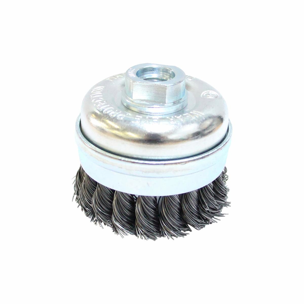 Craftright 75mm Twistknot Cup Brush HD Steel Wire with Removable Skirt