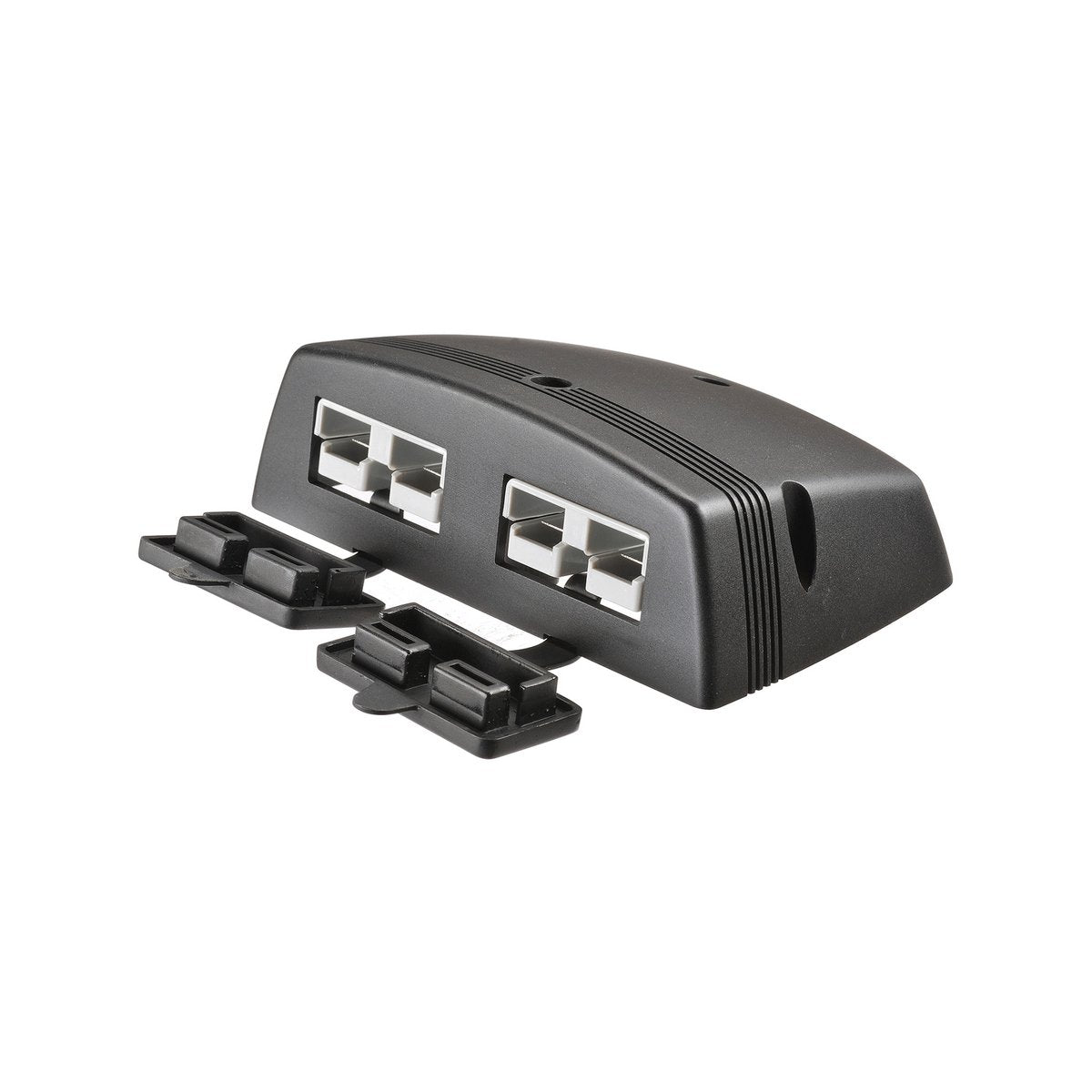 Narva HDRV Dual Surface Mount 50A Connector with Covers Black 81163BL