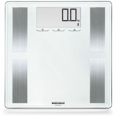 Soehnle Shape Sense Connect 100 Digital Bathroom Scales - White - Body Analysis with Bluetooth App - S63872