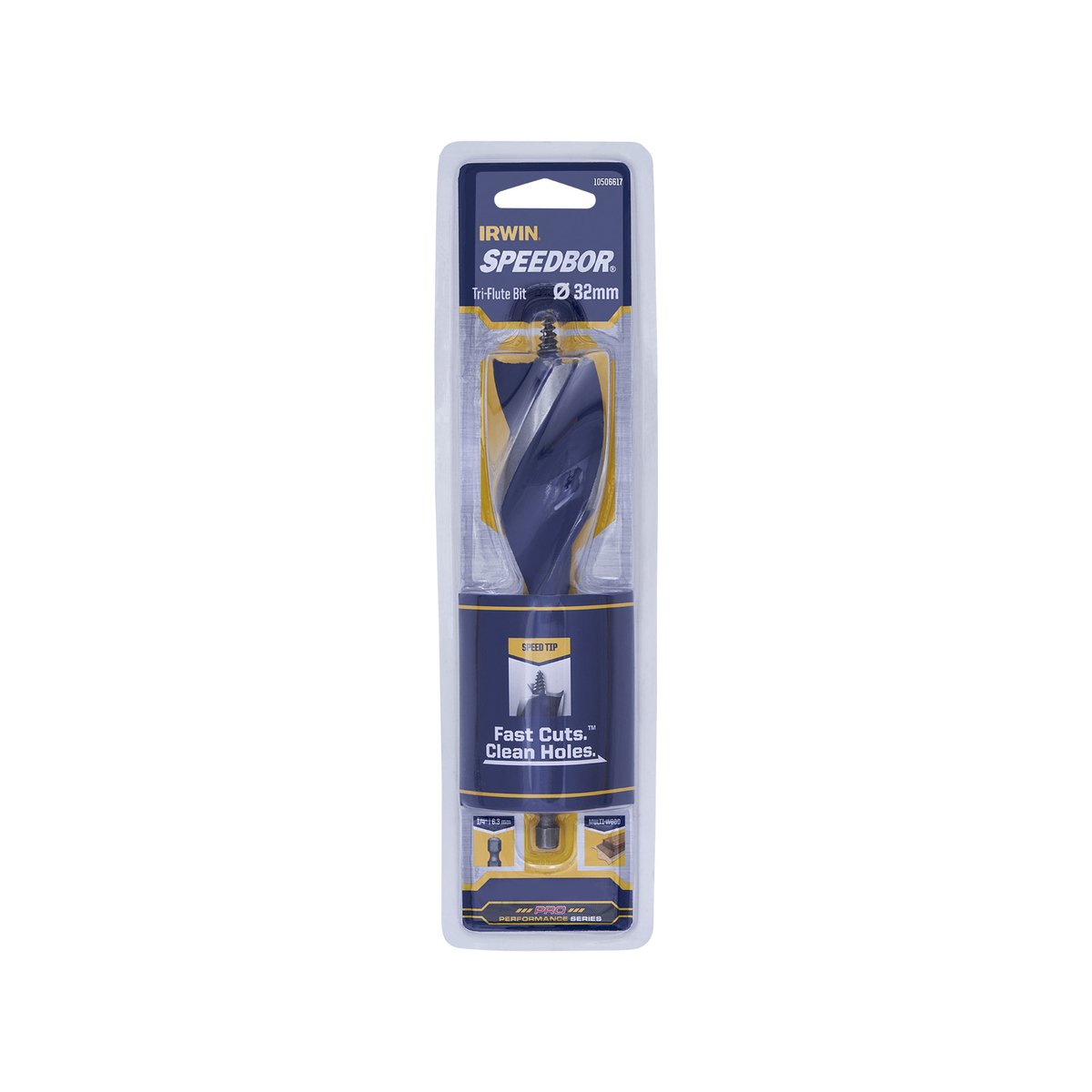 IRWIN 32mm Speedbor Max Auger Bit, Steel, 6mm Shank for Timber