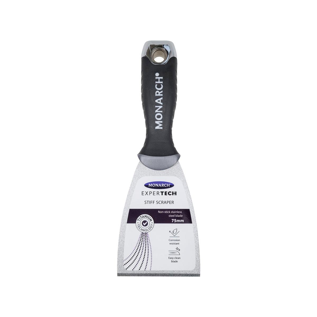 Monarch Expertech 75mm Stainless Steel Stiff Scraper