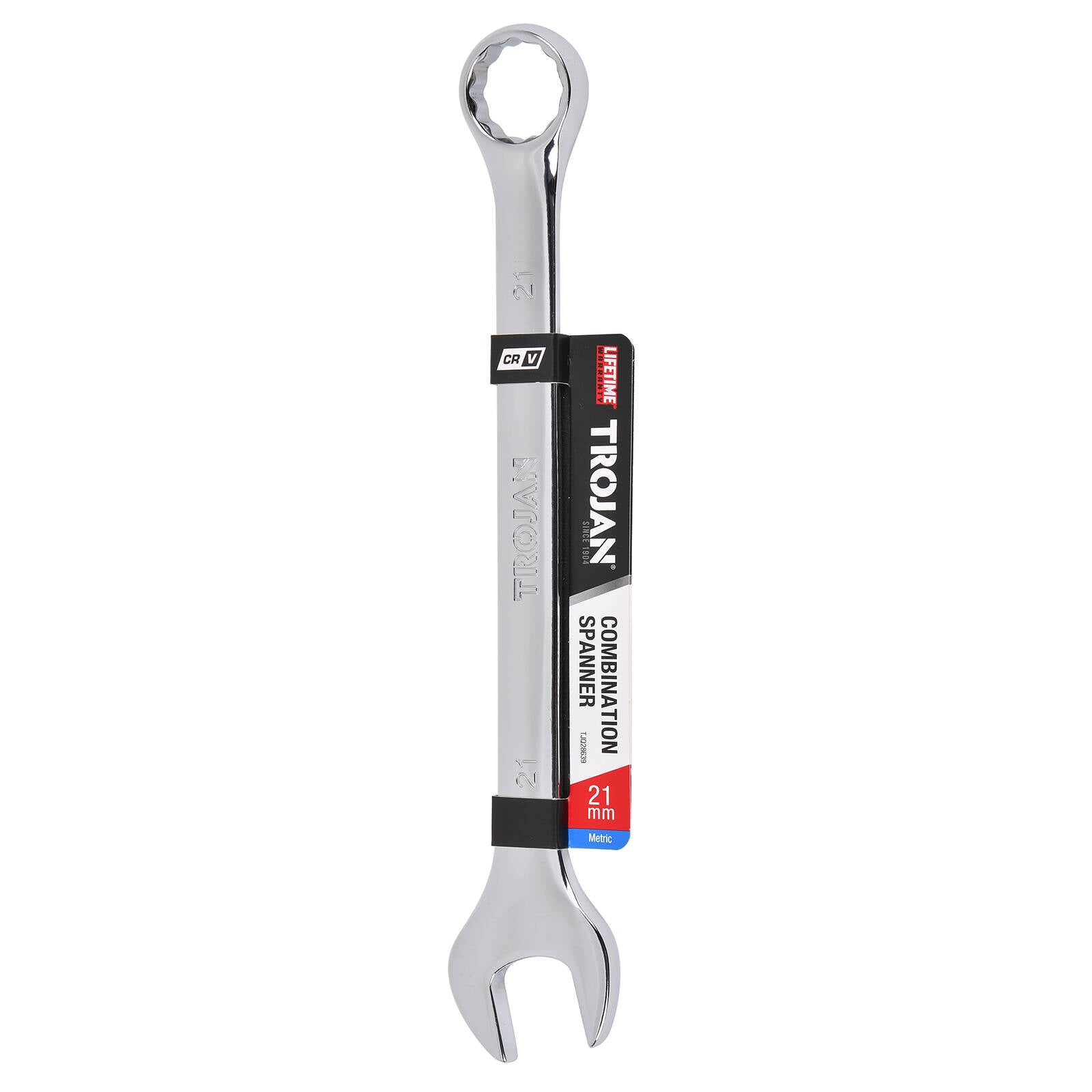 Trojan 21mm Combination Spanner, Chrome Vanadium 12 Point Ring End