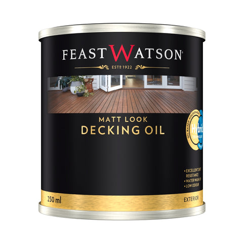 Feast Watson 250ml Natural Matt Look Decking Oil, Water-Based UV Resistant Timber Oil