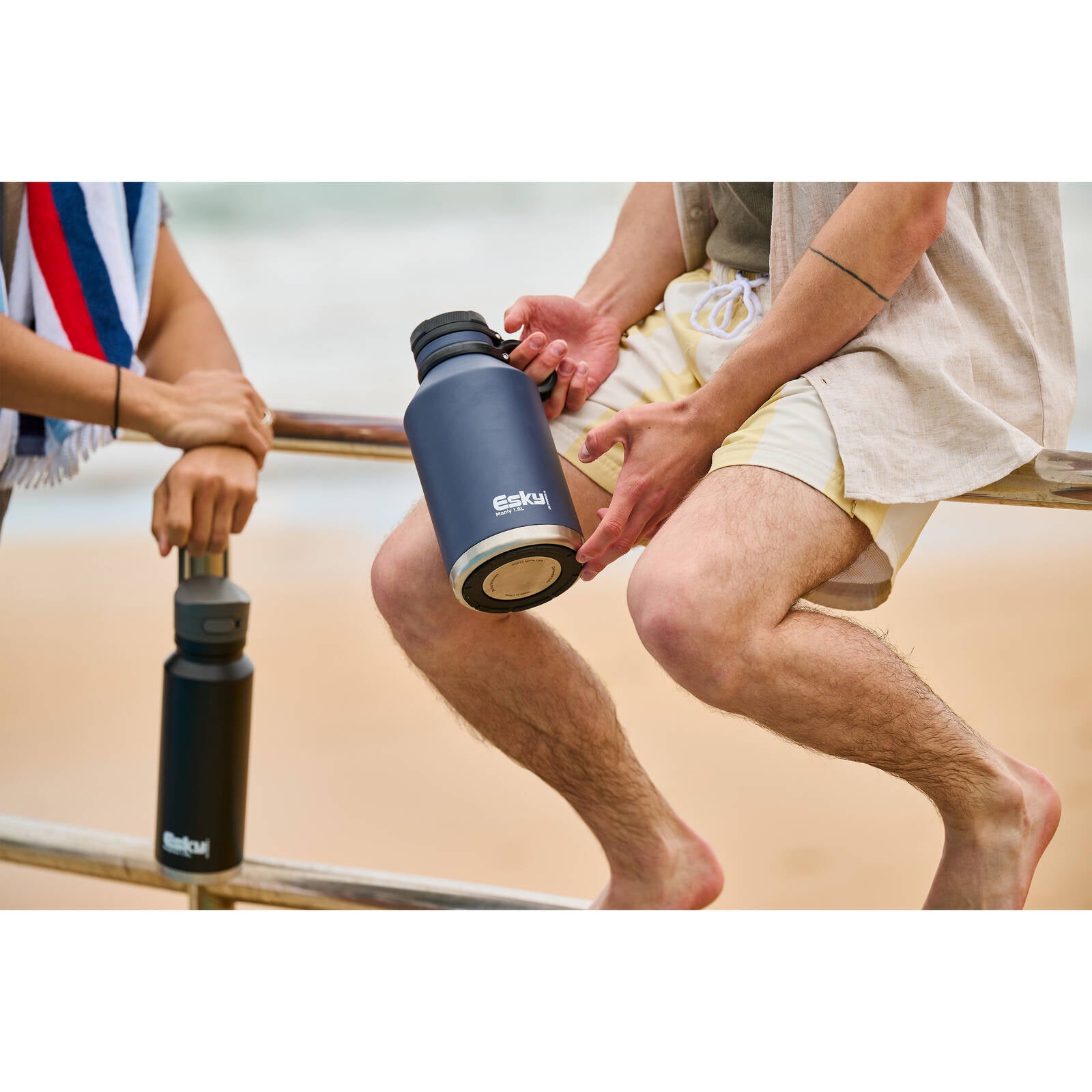 Esky 1.8L Blue Manly Hydration Drink Bottle Flask