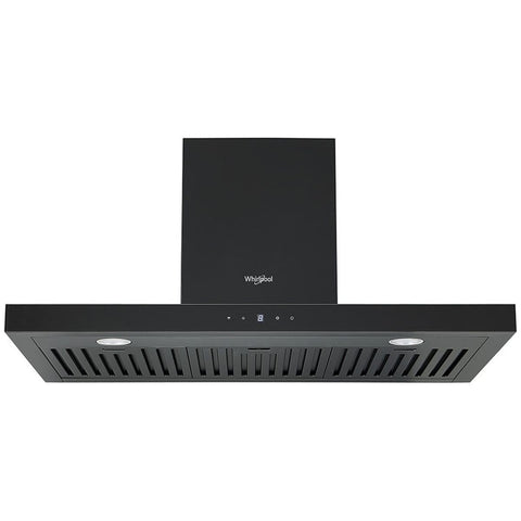 Whirlpool 90cm Auto Clean T-Box Canopy Rangehood - Black, 1200m³/h, Invisible Oil Cup - WT9BTABC