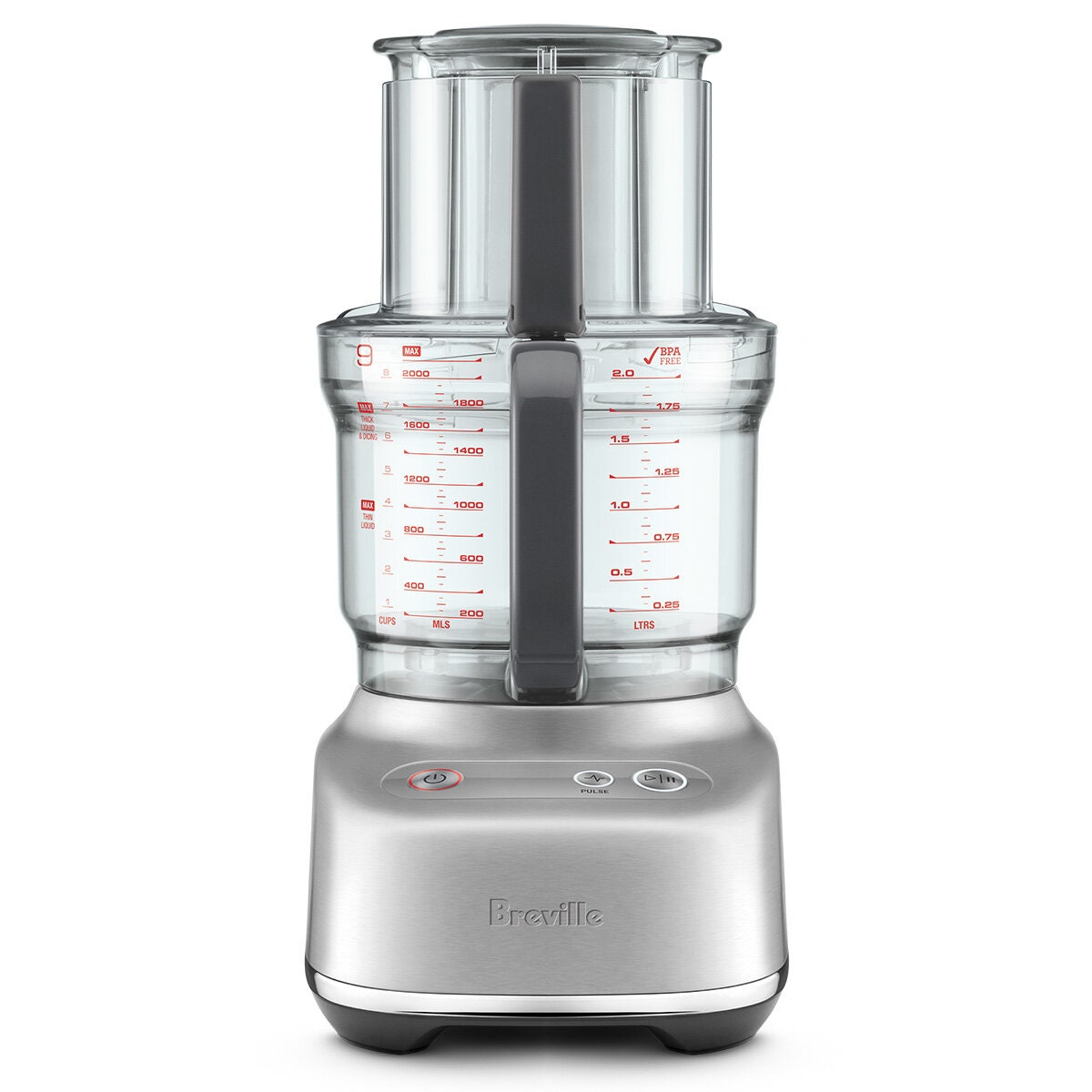 Breville the Kitchen Wizz 9 food processor - 605W, brushed stainless steel, 120mm feed chute - BFP610BSS